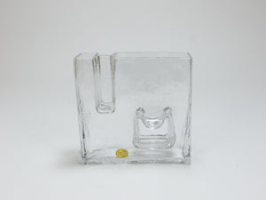 Vase Op Art en verre glacé par Claus Josef Riedel, Autriche