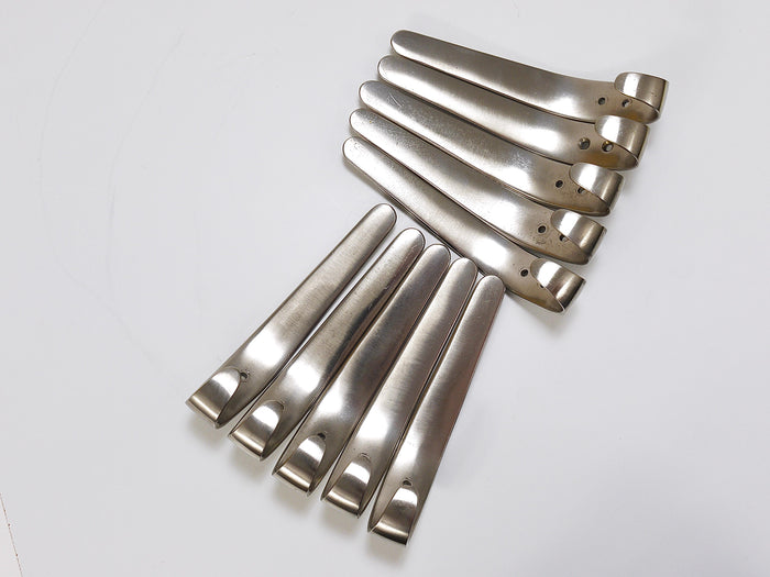 2x Vintage Carl Auböck II Nickel-Plated Brass Wall Hooks, Austria, 1950s