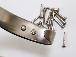 2x Vintage Carl Auböck II Nickel-Plated Brass Wall Hooks, Austria, 1950s