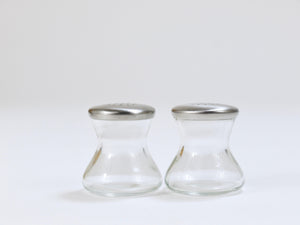 Wilhelm Wagenfeld Mid-Century Max & Moritz Salt Pepper Twins Shakers, WMF, 1950s