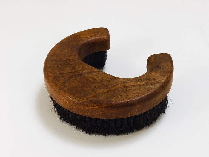Carl Aubock „C“ Walnut Clothes Coat Brush, Signed, Midcentury, Austria, 1960s