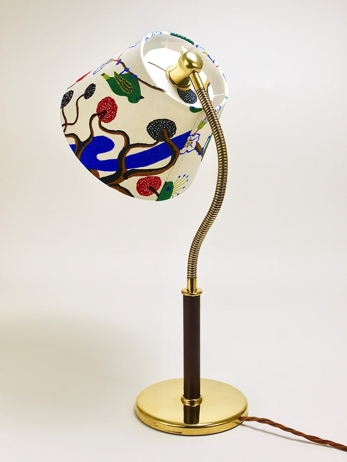 Josef Frank J.T. Kalmar Table Lamp Tisch-Überall, Brass & Leather, Austria, 1930