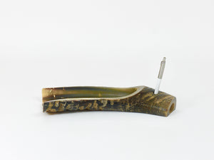 Carl Aubock Mid Century Horn Desk Pen & Pencil Tray & Holder, Austria, 1960s