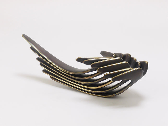 Carl Aubock Two Large Brass Double Wall Coat Hooks #4056, Austria, 1950s