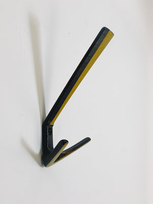 21x Midcentury Brass Double Wall Hook by Herta Baller, Vienna, Austria, 1950s