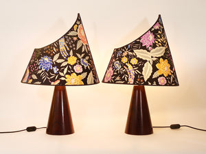A Pair Missoni Post-Modern Table Side Lamps by Massimo Valloto, Italy, 1980s