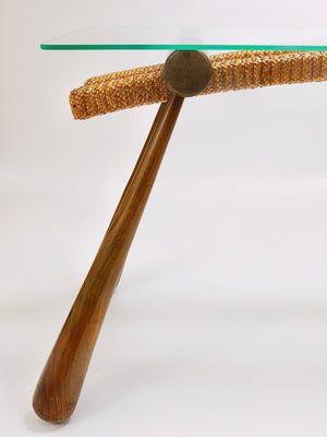 Table basse / d'appoint Mid-Century Max Kment, érable, corde, Autriche, années 1950