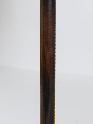 Paar J.T. Kalmar Tisch- oder Beistelllampen aus Messing und Leder, Mid-Century, Österreich, 1960er-Jahre