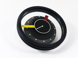 Postmodern Round Pop Art Desk or Table Clock, Memphis Milano Style, Italy, 1990s