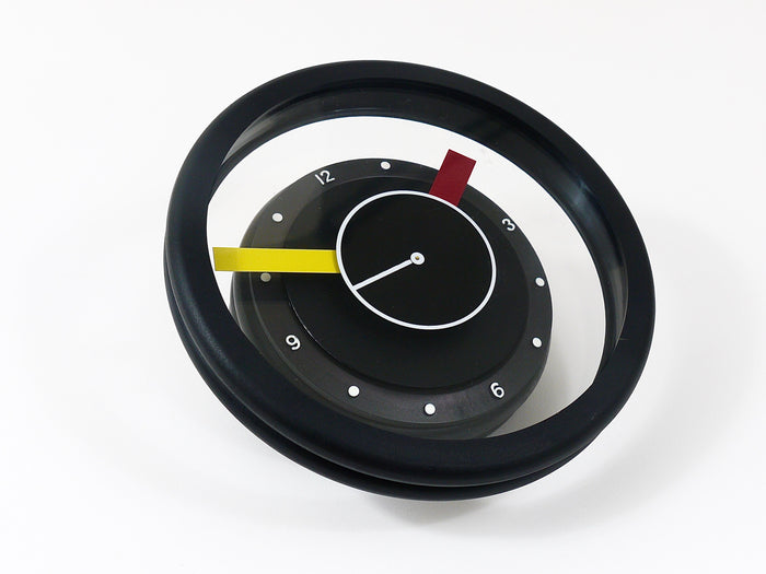 Postmodern Round Pop Art Desk or Table Clock, Memphis Milano Style, Italy, 1990s