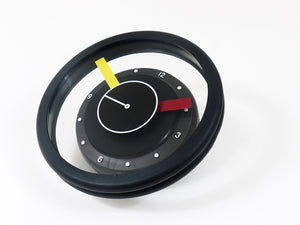 Postmodern Round Pop Art Desk or Table Clock, Memphis Milano Style, Italy, 1990s