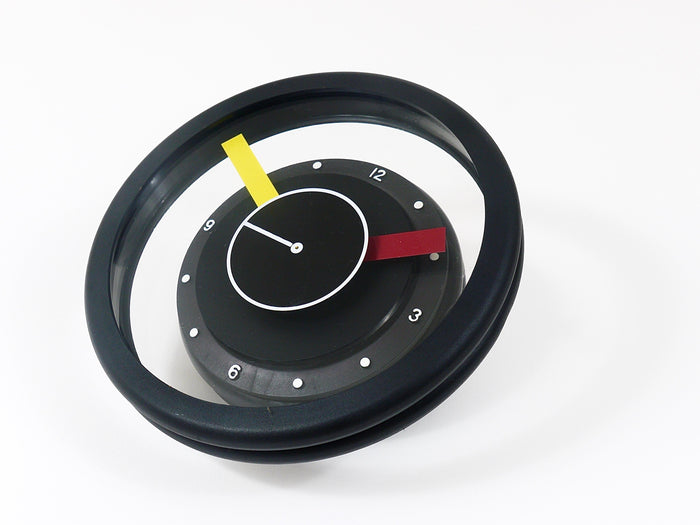 Postmodern Round Pop Art Desk or Table Clock, Memphis Milano Style, Italy, 1990s