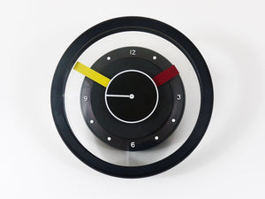 Postmodern Round Pop Art Desk or Table Clock, Memphis Milano Style, Italy, 1990s