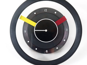 Postmodern Round Pop Art Desk or Table Clock, Memphis Milano Style, Italy, 1990s