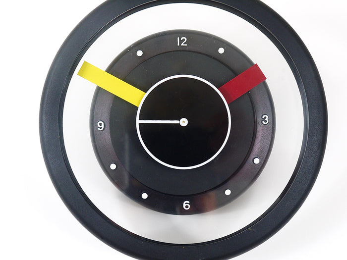 Postmodern Round Pop Art Desk or Table Clock, Memphis Milano Style, Italy, 1990s