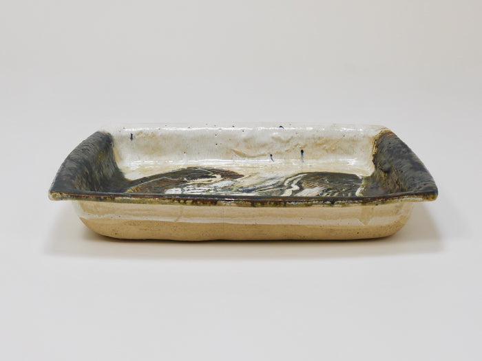 Two Jeppe Hagedorn-Olsen Large Abstract Stoneware Bowls / Plates, Denmark, 1970s