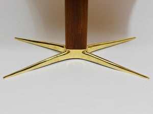 Oswald Haerdtl x Hagenauer Vienna Brass & Walnut Coffee Table, Austria, 1950s