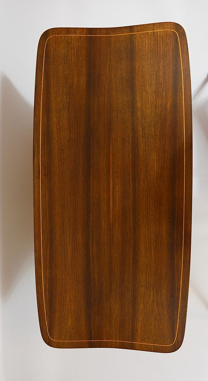 Oswald Haerdtl x Hagenauer Vienna Brass & Walnut Coffee Table, Austria, 1950s