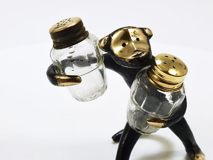 Walter Bosse Monkey Salt and Pepper Shakers Set, Herta Baller, Austria, 1950s
