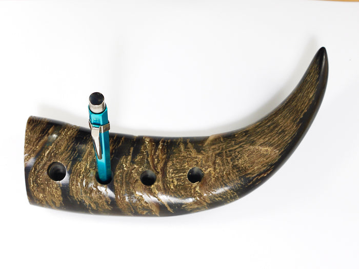 Carl Aubock Mid Century Horn Desk Pen Holder, Vienna, Austria, 1960s