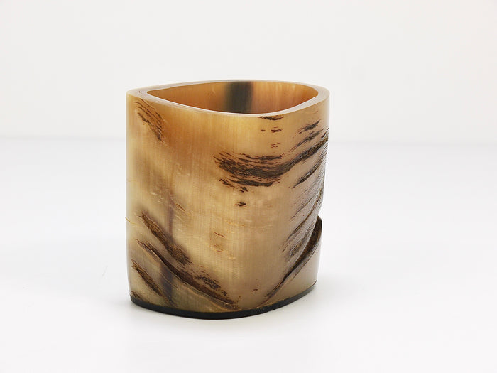 Carl Aubock Mid-Century Horn Desk Pen & Pencil Holder Cup, Austria, 1950s