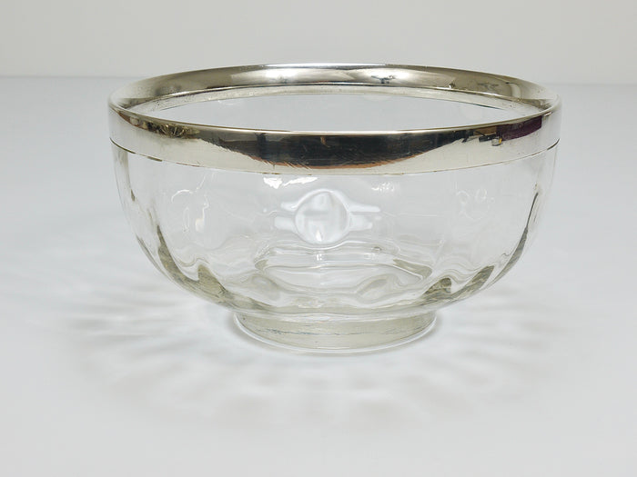 Koloman Moser Art Nouveau Meteor Bowl With Silver Rim, Bakalowits Vienna, 1900s