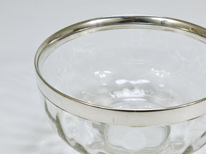 Coppa Meteor Art Nouveau di Koloman Moser con bordo in argento, Bakalowits Vienna, anni 1900