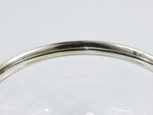 Coppa Meteor Art Nouveau di Koloman Moser con bordo in argento, Bakalowits Vienna, anni 1900