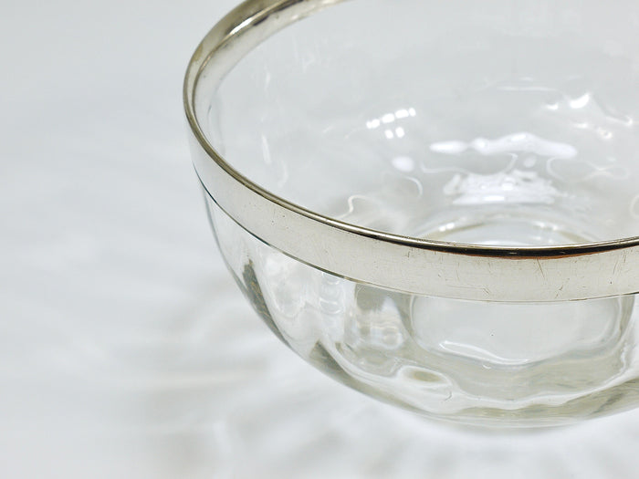 Koloman Moser Art Nouveau Meteor Bowl With Silver Rim, Bakalowits Vienna, 1900s
