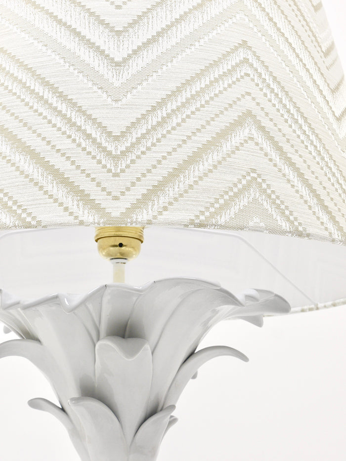 Tommaso Barbi Style White Pineapple Hollywood Regency Table Lamp, Italy, 1970s
