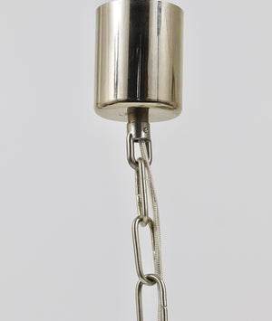 Lustre / suspension en verre cristal à fleurs dans le style Kalmar, par Sische, Allemagne, années 1970