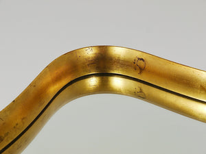 Gio Ponti Style Gilt Wood Mirror by Max Welz Vienna, Austria, 1940s