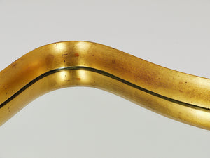 Gio Ponti Style Gilt Wood Mirror by Max Welz Vienna, Austria, 1940s