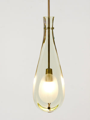 Max Ingrand For Fontana Arte Drop Pendant Lamp, Model 2259, Italy, 1960s