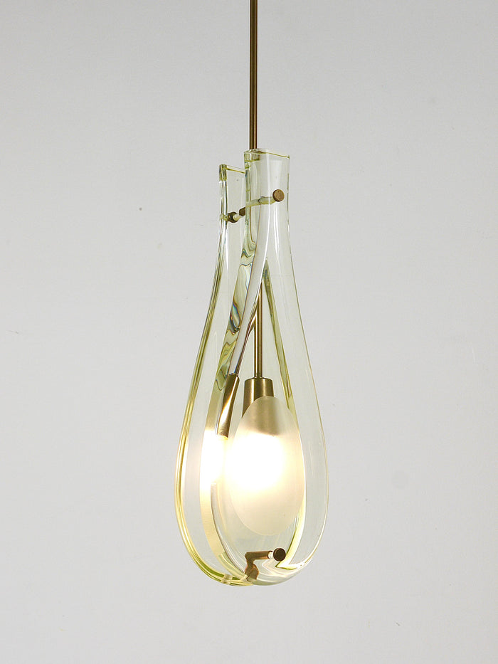 Max Ingrand For Fontana Arte Drop Pendant Lamp, Model 2259, Italy, 1960s