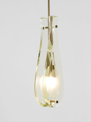 Max Ingrand For Fontana Arte Drop Pendant Lamp, Model 2259, Italy, 1960s