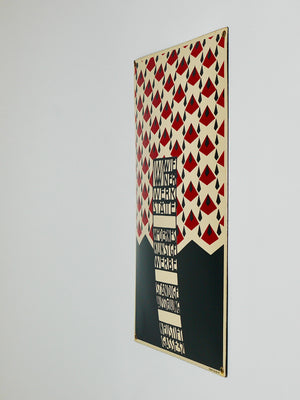 Plaque publicitaire émaillée Art nouveau Josef Hoffmann Wiener Werkstätte, Vienne