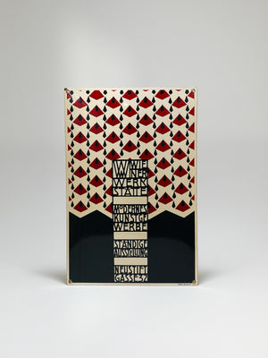 Plaque publicitaire émaillée Art nouveau Josef Hoffmann Wiener Werkstätte, Vienne