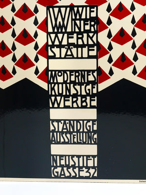 Plaque publicitaire émaillée Art nouveau Josef Hoffmann Wiener Werkstätte, Vienne