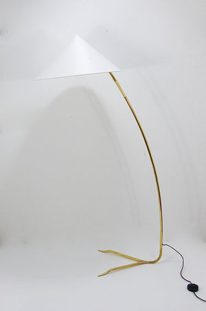 Lampadaire Rupert Nikoll Sumatra Mid-Century en laiton, Vienne, Autriche, années 1950