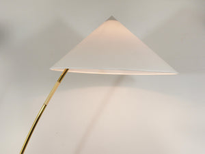 Lampadaire Rupert Nikoll Sumatra Mid-Century en laiton, Vienne, Autriche, années 1950