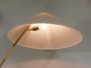 Lampadaire Rupert Nikoll Sumatra Mid-Century en laiton, Vienne, Autriche, années 1950
