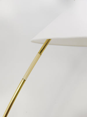 Lampadaire Rupert Nikoll Sumatra Mid-Century en laiton, Vienne, Autriche, années 1950