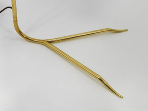 Lampadaire Rupert Nikoll Sumatra Mid-Century en laiton, Vienne, Autriche, années 1950