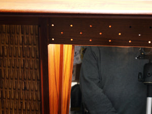 Arne Wahl Iversen Wall Mirror & Shelf Cabinet, Teak & Cane for Brenderup Denmark