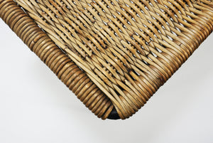 Carl Aubock Long Side Table, Flower Bench, Rattan, Wicker, Austria, 1950s