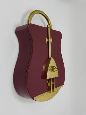 Aldo Tura Style Padlock Spirits Dry Home Bar Cabinet, Italy, 1970s