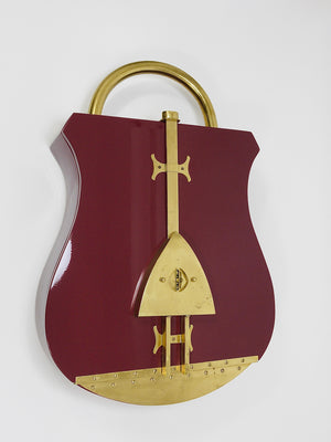 Aldo Tura Style Padlock Spirits Dry Home Bar Cabinet, Italy, 1970s