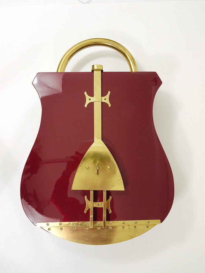 Aldo Tura Style Padlock Spirits Dry Home Bar Cabinet, Italy, 1970s
