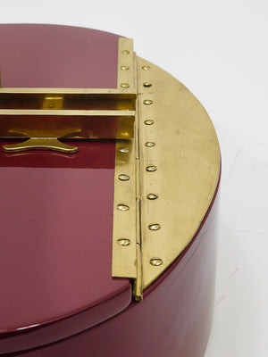 Aldo Tura Style Padlock Spirits Dry Home Bar Cabinet, Italy, 1970s